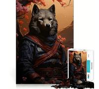 Rompecabezas difícil de Pintura de Perro samurái para Adultos, 1000 Piezas, Juego de Habilidad, Tiempo en Familia, Arte de Corte preciso, Coleccionable (50x75cm)