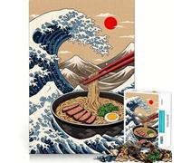 Rompecabezas difícil de Ramen La Gran Ola para Adultos, 1000 Piezas, Rompecabezas Mental, Arte Relajante, (50x75cm)