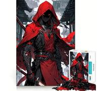 Rompecabezas difícil de Red Hood Samurai para Adultos, 1000 Piezas, desafío Mental, Juguete de Ocio Suave, Corte preciso, Regalo Memorable (50x75cm)