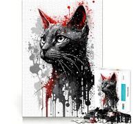 Rompecabezas difícil de Retrato de Russian Blue para Adultos, 1000 Piezas, Recall Boost Quiet Calm Smooth Cut Classic Gift (38x52cm)