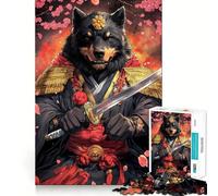 Rompecabezas difícil de Rottweiler, Guerrero samurái, para Adultos, 1000 Piezas, Juego de Habilidad, Tiempo en Familia, Arte de Corte preciso, Coleccionable (38x52cm)