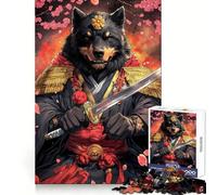 Rompecabezas difícil de Rottweiler, Guerrero samurái, para Adultos, 1000 Piezas, Juego de Habilidad, Tiempo en Familia, Arte de Corte preciso, Coleccionable (38x52cm)