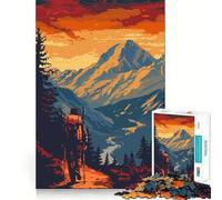 Rompecabezas difícil de Senderismo de montaña Retro para Adultos, 1000 Piezas, Juguete de lógica Pura, Actividad para el hogar, Corte Limpio, Bonito Regalo (38x52cm)