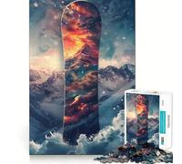 Rompecabezas difícil de Snowboard de montaña para Adultos, 1000 Piezas, Think Toy, diversión Tranquila, Corte Limpio, Pieza de Arte Fino (38x26cm)