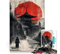 Rompecabezas difícil de Templo japonés Antiguo para Adultos, 1000 Piezas, estimula la Memoria, Juego Relajante, Corte Premium, (50x75cm)