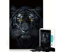 Rompecabezas difícil de Tigre con Ojos Amarillos para Adultos, 1000 Piezas, Juguete Inteligente, diversión Casual, Corte preciso, Regalo artístico 38x52cm