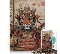 Rompecabezas difícil de Tigre samurái para Adultos, 1000 Piezas, Juguete de lógica Fina, diversión Tranquila, Bordes limpios, Regalo considerado (50x75cm)