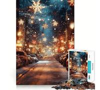 Rompecabezas difícil de una Calle Nevada navideña para Adultos, 1000 Piezas, Rompecabezas Mental, Relajante, Arte de ensamblaje, (50x75cm)
