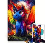 Rompecabezas difícil de Unicornio arcoíris con alas para Adultos, 1000 Piezas, Rompecabezas Mental, Relajante, Arte de ensamblaje, (50x75cm)
