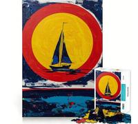 Rompecabezas difícil de velero al Atardecer para Adultos, 1000 Piezas, Juego de Habilidad, Tiempo en Familia, Arte de Corte preciso, Coleccionable (38x52cm)
