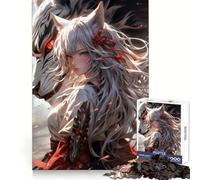 Rompecabezas difícil de Wolf Samurai Girl para Adultos, 1000 Piezas, Mejora la concentración, Actividad Relajante, Corte Suave, Regalo de Invierno (50x75cm)