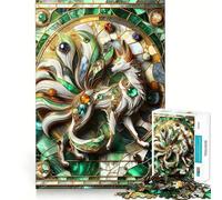 Rompecabezas difícil de Zorro de Nueve Colas Kitsune para Adultos, 1000 Piezas, Juego Inteligente para el hogar, Disfruta del Montaje de la Imagen, Regalo Festivo (38x26cm)