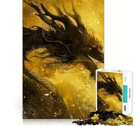 Rompecabezas difícil del Misterioso Dragón Negro para Adultos, 1000 Piezas, Juguete de lógica Resistente, Tiempo en Familia, Bordes definidos, Regalo Ideal (50x75cm)
