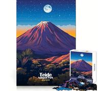 Rompecabezas difícil del Parque Nacional del Teide para Adultos, 1000 Piezas Fortalece la Memoria y Alivia el estrés Pieza de Arte Bordes Finos 38x26cm