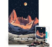 Rompecabezas difícil del Parque Nacional Torres del Paine para Adultos, 1000 Piezas, Recall Upgrade Gentle Relax Clear Cut Unique Gift 38x52cm