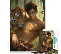 Rompecabezas difícil del Signo Zodiacal Chino Tigre para Adultos, 1000 Piezas, Recuerdo Mejorado, Suave, Relajante, Corte Claro, 38x52cm
