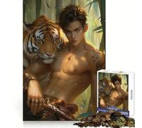 Rompecabezas difícil del Signo Zodiacal Chino Tigre para Adultos, 1000 Piezas, Recuerdo Mejorado, Suave, Relajante, Corte Claro, 38x52cm