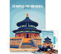 Rompecabezas difícil del Templo del Cielo, China, para Adultos, 1000 Piezas Fortalece la Memoria, Alivia el estrés Pieza de Arte Bordes Finos 50x75cm