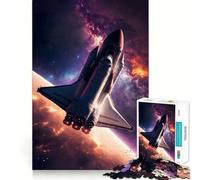 Rompecabezas difícil del Transbordador Espacial para Adultos, 1000 Piezas, Potencia la Memoria, Calma, Escape, Bordes Ajustados, 38x26cm