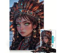 Rompecabezas difícil Doncella Oriental con Espíritu para Adultos, 1000 Piezas, Juguete Inteligente, diversión Casual, Corte preciso, Regalo artístico 38x52cm
