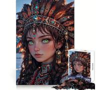 Rompecabezas difícil Doncella Oriental con Espíritu para Adultos, 1000 Piezas, Juguete Inteligente, diversión Casual, Corte preciso, Regalo artístico 38x52cm