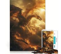 Rompecabezas difícil Dragón Celestial Mítico para Adultos, 1000 Piezas, Juguete de lógica Resistente, Tiempo en Familia, Bordes definidos, Regalo Ideal (38x52cm)