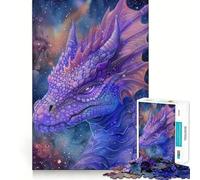 Rompecabezas difícil Dragón Galaxia Púrpura para Adultos, 1000 Piezas, Juego Inteligente para el hogar, Disfruta del Montaje de la Imagen, Regalo Festivo (38x26cm)
