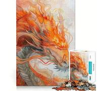 Rompecabezas difícil Dragón Naranja para Adultos, 1000 Piezas, Juego Inteligente para el hogar, Disfruta del Montaje de la Imagen, Regalo Festivo (38x26cm)