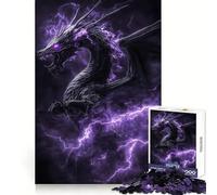 Rompecabezas difícil Dragón Relámpago Púrpura para Adultos, 1000 Piezas, Juguete de lógica sólido, Simple y Divertido, Corte de precisión, (50x75cm)