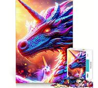 Rompecabezas difícil El Renacimiento del dragón Celestial para Adultos, 1000 Piezas, Juguete de lógica Pura, Actividad para el hogar, Corte Limpio, Regalo Encantador (38x52cm)