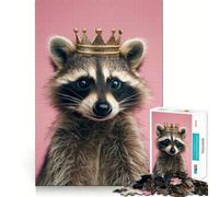 Rompecabezas difícil El Rey Mapache para Adultos, 1000 Piezas, Juguete de lógica Pura, Actividad para el hogar, Corte Limpio, Regalo Encantador (38x52cm)