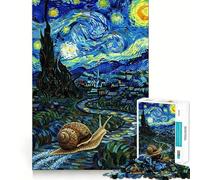 Rompecabezas difícil El Viaje de Snail en la Noche Estrellada para Adultos, 1000 Piezas, desafío Mental, Juguete de Ocio Suave, Corte preciso, Regalo Memorable (38x52cm)