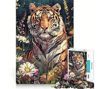 Rompecabezas difícil Flores de Tigre para Adultos, 1000 Piezas, fortalece la Memoria, Alivia el estrés, Pieza de Arte 50x75cm