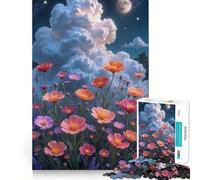Rompecabezas difícil Flores del Cielo Nocturno para Adultos, 1000 Piezas, estimula la Memoria, Juego Relajante, Corte Premium, (38x26cm)