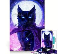 Rompecabezas difícil Gato Hechicero para Adultos, 1000 Piezas, Juguete de lógica Pura, Actividad para el hogar, Corte Limpio, Bonito Regalo (38x26cm)
