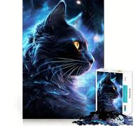 Rompecabezas difícil Gato Místico Espacial para Adultos, 1000 Piezas, Rompecabezas Mental, Arte Relajante, (50x75cm)