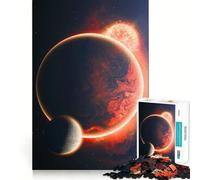 Rompecabezas difícil Gigante Rojo y Planetas para Adultos, 1000 Piezas, Juguete de lógica Pura, Actividad para el hogar, Corte Limpio, Bonito Regalo (38x52cm)