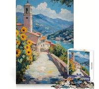 Rompecabezas difícil Girasoles Junto al Lago para Adultos, 1000 Piezas, Juguete de lógica, vínculo Familiar, Corte de precisión, cálida Sorpresa 50x75cm