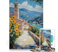 Rompecabezas difícil Girasoles Junto al Lago para Adultos, 1000 Piezas, Juguete de lógica, vínculo Familiar, Corte de precisión, cálida Sorpresa 50x75cm
