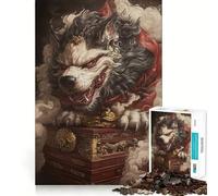 Rompecabezas difícil Guardián del Lobo Mítico para Adultos, 1000 Piezas, Think Toy, diversión Tranquila, Corte Limpio, Pieza de Arte Fino (50x75cm)