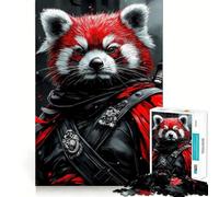 Rompecabezas difícil Guerrero Panda Rojo para Adultos, 1000 Piezas, Razonamiento, Habilidad, Juguete, Tiempo en Familia, Corte preciso, Arte, Coleccionable (38x26cm)
