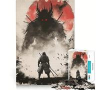 Rompecabezas difícil japonés de Samurai Demon para Adultos, 1000 Piezas, Recall Boost Quiet Calm Smooth Cut Classic Gift (38x52cm)