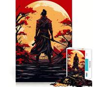 Rompecabezas difícil japonés Samurái al Atardecer para Adultos, 1000 Piezas, Juguete de lógica Fina, diversión Tranquila, Bordes limpios, Regalo considerado (50x75cm)