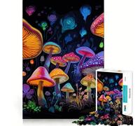 Rompecabezas difícil Jardín de Hongos para Adultos, 1000 Piezas, Juguete de lógica Resistente, Tiempo en Familia, Bordes definidos, Regalo Ideal (38x26cm)