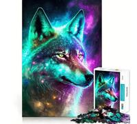Rompecabezas difícil Lobo de la Nebulosa Mística para Adultos, 1000 Piezas, Think Toy, diversión Tranquila, Corte Limpio, Pieza de Arte Fino (50x75cm)