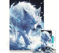 Rompecabezas difícil Lobo de Nieve con el Poder del Hielo para Adultos, 1000 Piezas, desafío Mental, Juguete de Ocio Suave, Corte preciso, Regalo Memorable (50x75cm)