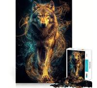 Rompecabezas difícil Lobo Místico para Adultos, 1000 Piezas, Think Toy, diversión Tranquila, Corte Limpio, Pieza de Arte Fino (38x52cm)