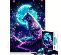 Rompecabezas difícil Lobo Místico para Adultos, 1000 Piezas, Think Toy, diversión Tranquila, Corte Limpio, Pieza de Arte Fino (38x52cm)