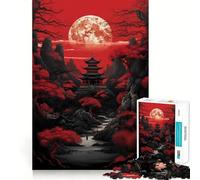 Rompecabezas difícil Luna Roja de Japón para Adultos, 1000 Piezas, Rompecabezas Mental, Arte Relajante, (50x75cm)