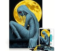 Rompecabezas difícil Momia, Mujer y Luna para Adultos, 1000 Piezas, Juguete de lógica Resistente, Tiempo de unión, Bordes definidos, Regalo Ideal (38x26cm)